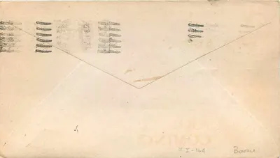 V para a vitória — mensagem de guerra — U.S. Army A.P.O. 829 — Verso