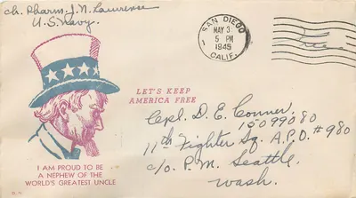 Uncle Sam — Vamos Manter a América Livre — D.N. — San Diego, 3 de maio de 1945