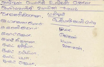 Colombo — Sri Lanka — cartão postal com selo e escrita em tamil — Verso
