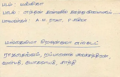 Colombo — carte postale avec timbre Sri Lanka 75 cents — éditeur inconnu — Verso