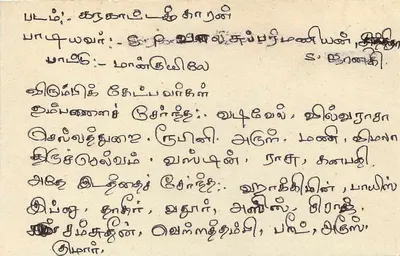 Carte postale Sri Lanka — texte en tamoul — timbre 75 cents — Verso
