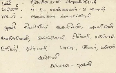Carta postal do Sri Lanka — Anamatala — selo 75 — Verso