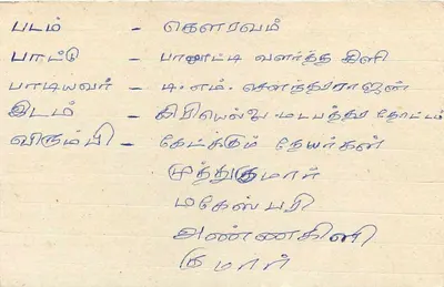 Sri Lanka — tarjeta postal con sello y texto en tamil — editor Sri Lanka Post — Reverso