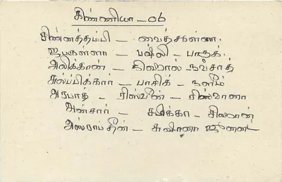 Sri Lanka — cartolina con timbro e testo in tamil — editore sconosciuto — Verso