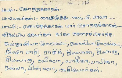 Tarjeta postal del Sri Lanka — texto en tamil — sello de 75 centavos — Reverso