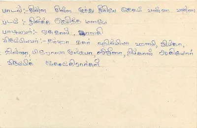 Carta postal Sri Lanka — texto em tâmil — editor Sri Lanka — Verso