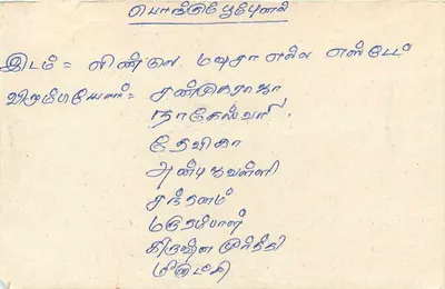 Tarjeta postal Sri Lanka — texto en tamil — sello de 75 centavos — Reverso