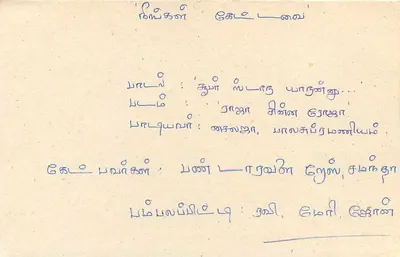 Sri Lanka — cartão postal com selo e texto em tâmil — Verso