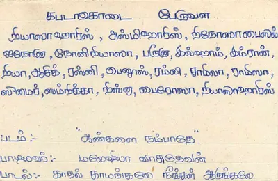 Cartão postal Sri Lanka — texto em tâmil — editor Sri Lanka — Verso