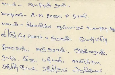 Carte postale de Sri Lanka — texte en tamoul — éditeur Sri Lanka Post — Verso