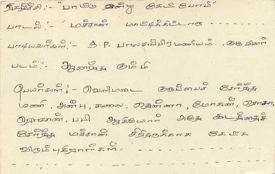 Sri Lanka — Postcard with Tamil text — publisher Sri Lanka Post — Back