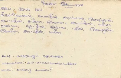 Sri Lanka — cartolina postale con testo in tamil — editore sconosciuto — Verso