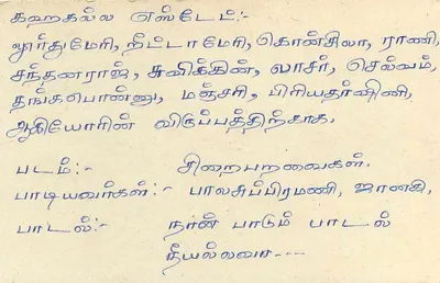 Sri Lanka — carta postal com texto em tamil — editor desconhecido — Verso
