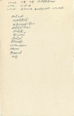 Ceylon Broad Casting Corporation — Servicio Tamil — Colombo — Sri Lanka — Reverso