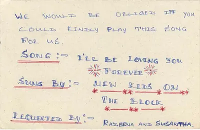 Carta postal do Sri Lanka — solicitação de música — editor Sri Lanka Post Card — Verso