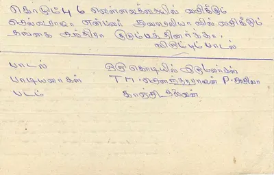Sri Lanka — bilhete postal com selo de 75 centavos — editor não visível — Verso