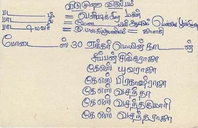 Cartolina postale Sri Lanka — testo in tamil — timbro da 75 centesimi con obliterazione — Verso