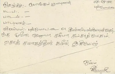 Sri Lanka — tarjeta postal con sello de 75 centavos — editor Sri Lanka Post — Reverso