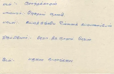 Tarjeta postal Sri Lanka — sello de 75 centavos con león — dirección en tamil — Reverso