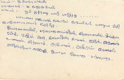 Sri Lanka — cartão postal com texto em tâmil — editor Sri Lanka Broadcasting Corporation — Verso