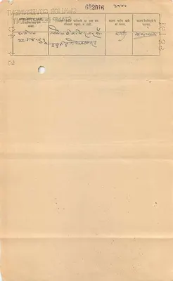 Gwalior State — Two Annas — Issue 1911 — Back