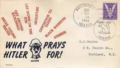 Carta postal satírica anti-hitleriana — editor Boons, n°64
