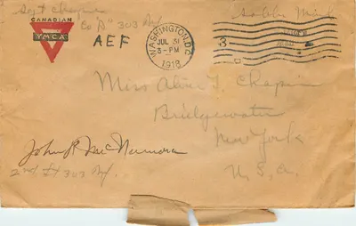 Departamento canadense YMCA — AEF — Washington D.C. — 31 de julho de 1918