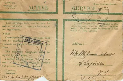 Carte postal militar ativa — A.F.W. 8978 — M. & E. LTD.