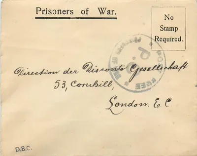 Prisioneiros de guerra — Campo II, Peel — Direcção da Companhia das Discountes, Londres