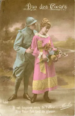 Duo dos Corações — Soldado e jovem mulher — Novella, n° 584
