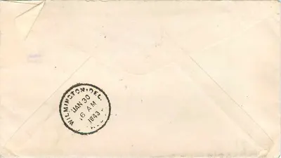 Nice (França) — Carta aérea para Wilmington (Delaware) — United States Postage — Verso