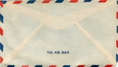 Carta aérea — 6 centavos USA — enviada para Wilmington, Delaware — 1943 — Verso