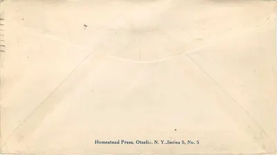 Fleur de Liberté — poema patriótico — Homestead Press, Otseleic, N.Y., Série 5, No. 5 — Verso
