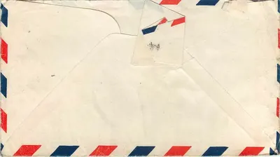 Envelope aéreo militar — USA — 1944 — destinado a um soldado na Espanha — expedido de Wilmington, Delaware — Verso