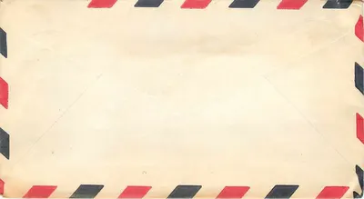 Envelope aéreo — U.S.S. BILMORE (AS-16) — Base Naval, Key West, FL — 1954 — Verso
