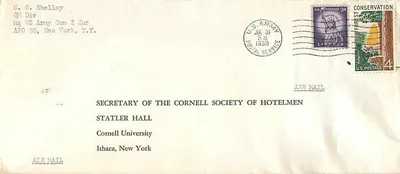 Cornell University — Statler Hall — envio do Exército dos EUA