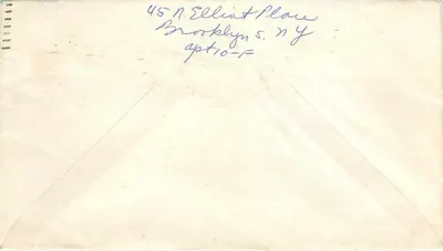 Base Naval de Brooklyn — carta postal enviada para Sr. & Sra. Frank Inman — editor Overland Mail — Verso