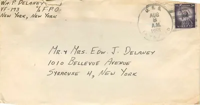 Nova York — carta para Syracuse — F.P.O. Nova York