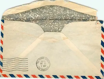 Karta pocztowa lotnicza — San Francisco, Kalifornia — United States Air Mail — Rewers