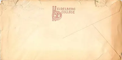 Colégio de Heidelberg — Tiffin, Ohio — envio para Syracuse, New York — Verso