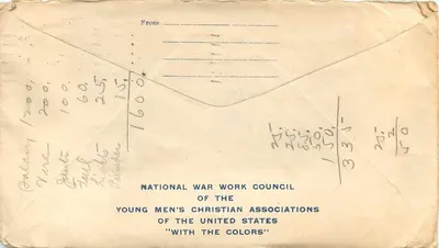 Tarjeta postal patriótica — bandera estadounidense — editor 'Patriotic' — n° 7, 50 — Reverso