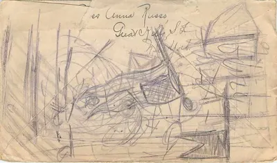 Desenho abstrato — Nova Iorque — editor desconhecido, número de série não visível — Verso