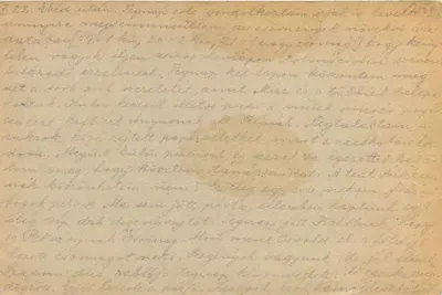 Tábori Postai Levelezőlap — Tábor, 1917 — editor: Ml. kir. állami nyomda, Budapest — Verso
