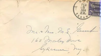 Tarawa — Envelope postal — Editor não visível