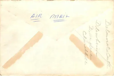 Carta postal aérea — Estados Unidos — 17 de fevereiro de 1967 — 8 centavos Air Mail — Verso