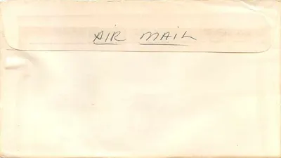 Envelope aérea da Marinha dos EUA — Washington D.C. — 8 centavos U.S. Air Mail — Verso