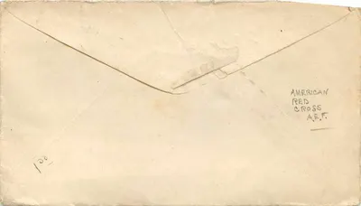 Karta pocztowa Amerykańskiego Czerwonego Krzyża A.E.F. — Sierżant Alfred Anderson, Armia Stanów Zjednoczonych — przeznaczona dla Pani Mildred Carnegie, Providence, R.I., datowana 7 marca 1919 — Rewers