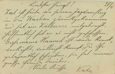 Carta de correspondência militar de campo — Viena, 22 IV. 18 VIII — Posto de correio militar nº 431 — Verso