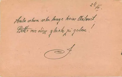 Carta postal de Feldpost — correspondência militar — editor não visível — Verso