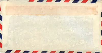 Envelope aéreo US Air Force — APO San Francisco — destinado a Ithaca, New York — Verso